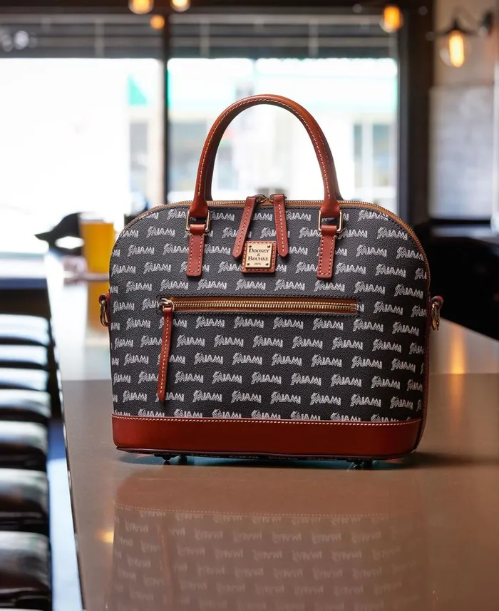 MLB Marlins Domed Zip Satchel Marlins Woman Dooney and Bourke Satchels MLB Marlins Domed Zip Satchel Marlins Woman Dooney and Bourke Satchels