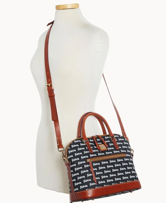 MLB Marlins Domed Zip Satchel Marlins Woman Dooney and Bourke Satchels MLB Marlins Domed Zip Satchel Marlins Woman Dooney and Bourke Satchels