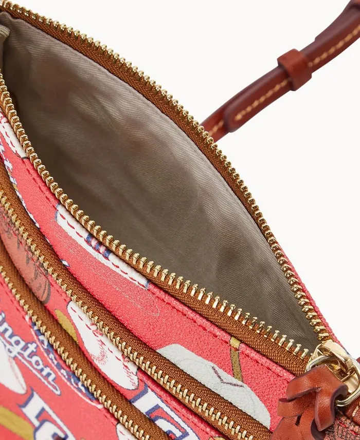 MLB Nationals N S Triple Zip Crossbody Nationals Woman Dooney and Bourke Crossbodies MLB Nationals N S Triple Zip Crossbody Nationals Woman Dooney and Bourke Crossbodies