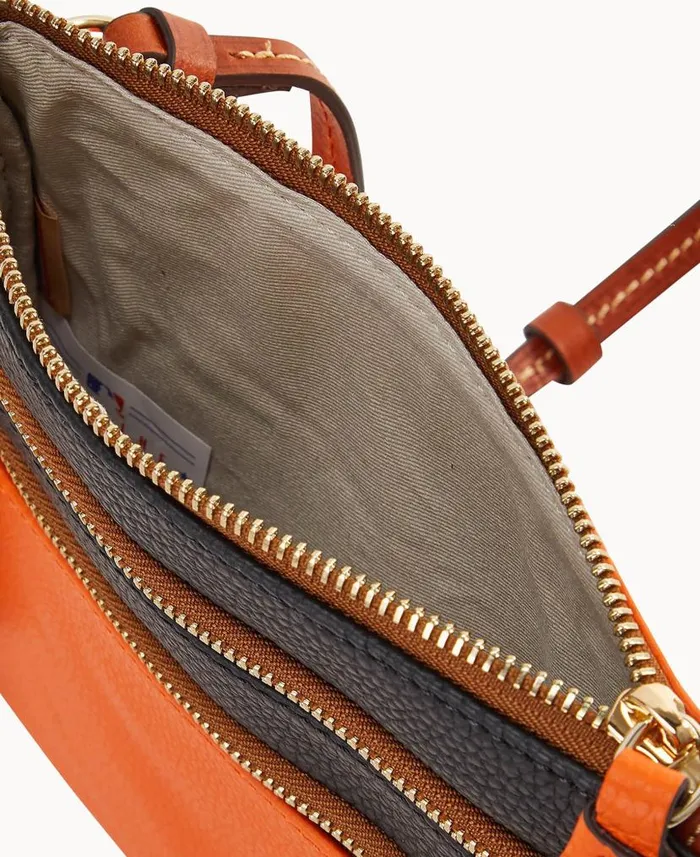 MLB Orioles Triple Zip Crossbody Orioles Woman Dooney and Bourke Crossbodies MLB Orioles Triple Zip Crossbody Orioles Woman Dooney and Bourke Crossbodies