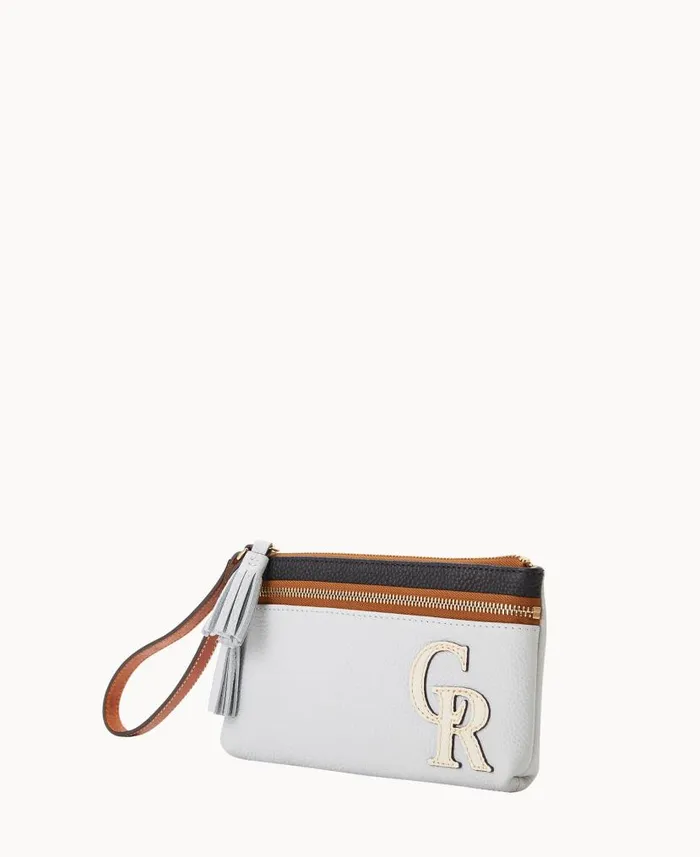 MLB Rockies Double Zip Wristlet Rockies ManWoman Dooney and Bourke Wallets