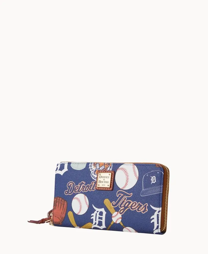 MLB Tigers Large Zip Around Wristlet Tigers ManWoman Dooney and Bourke Wallets MLB Tigers Large Zip Around Wristlet Tigers ManWoman Dooney and Bourke Wallets