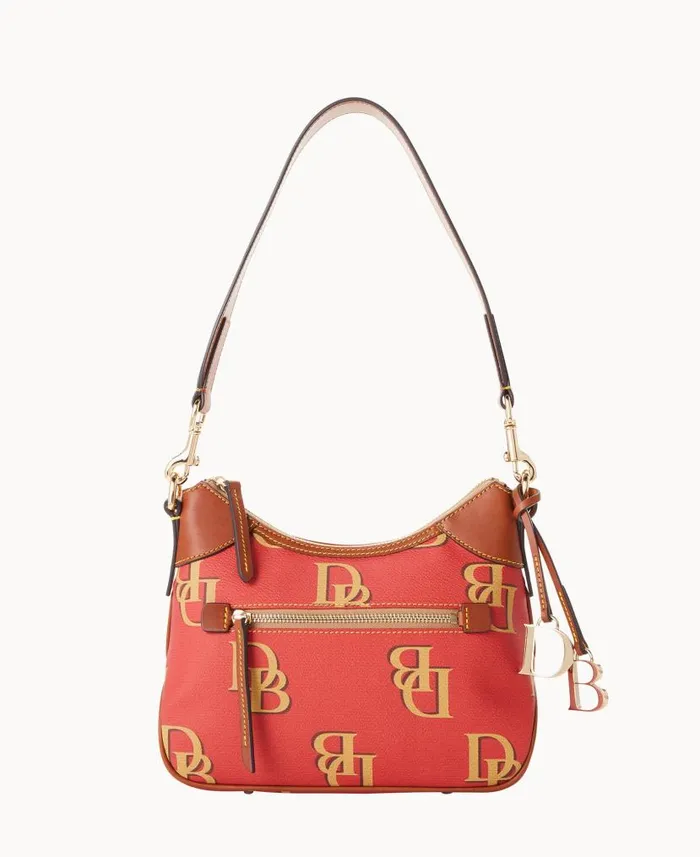 Monogram Small Hobo Red Woman Dooney and Bourke Shoulder Bags