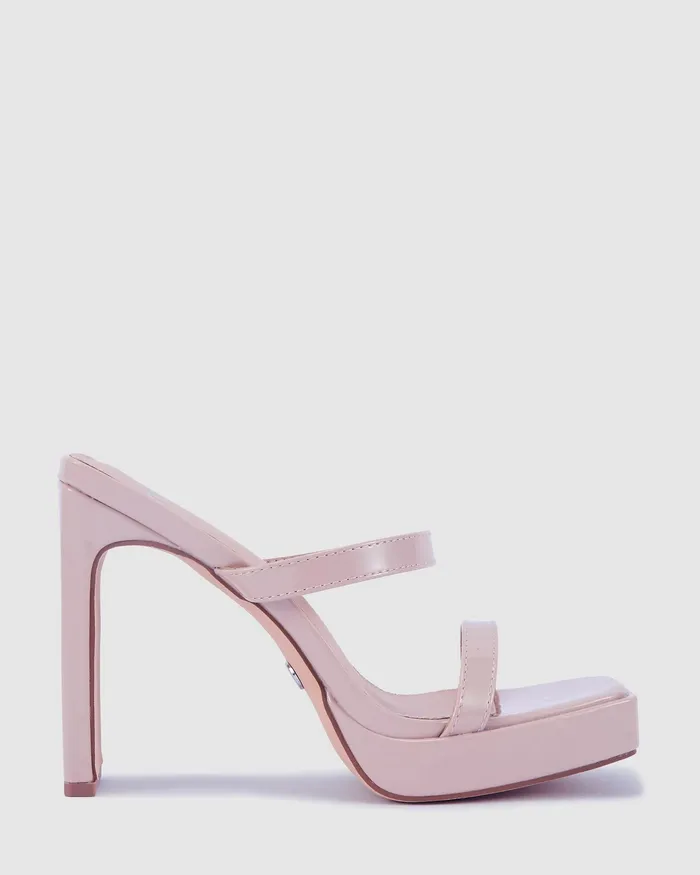 Mules ZAPPY Buff Slim Rectangular Heels NOVO Shoes Women