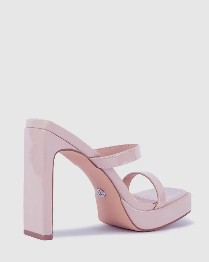 Mules ZAPPY Buff Slim Rectangular Heels NOVO Shoes Women