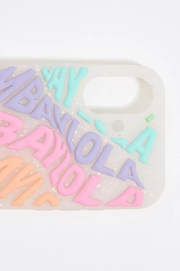 Multicolored Logo Silicone IPhone 16 Plus Case Lilac Women Bimba Y Lola Phone Cases Multicolored Logo Silicone IPhone 16 Plus Case Lilac Women Bimba Y Lola Phone Cases