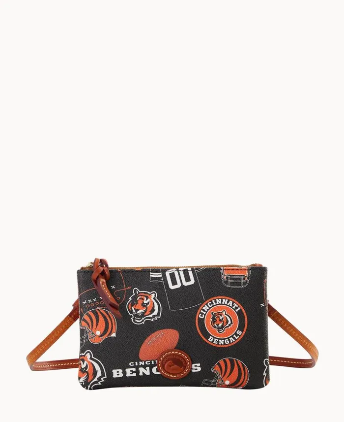 NFL Bengals Top Zip Crossbody Bengals Woman Dooney and Bourke Crossbodies