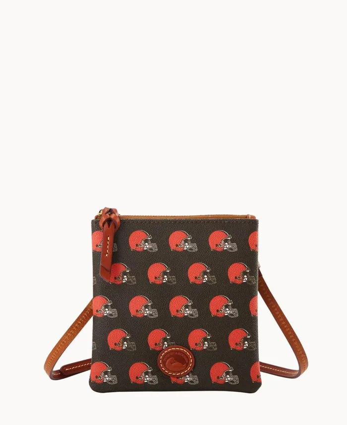 NFL Browns Small North South Top Zip Crossbody Browns Woman Dooney and Bourke Crossbodies NFL Browns Small North South Top Zip Crossbody Browns Woman Dooney and Bourke Crossbodies