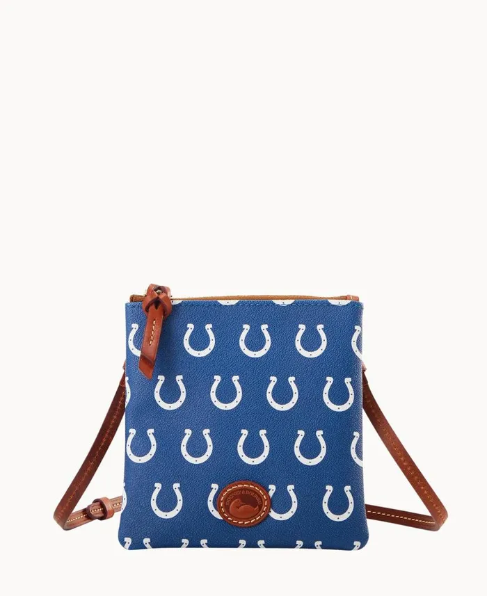 NFL Colts Small North South Top Zip Crossbody Colts Woman Dooney and Bourke Crossbodies NFL Colts Small North South Top Zip Crossbody Colts Woman Dooney and Bourke Crossbodies