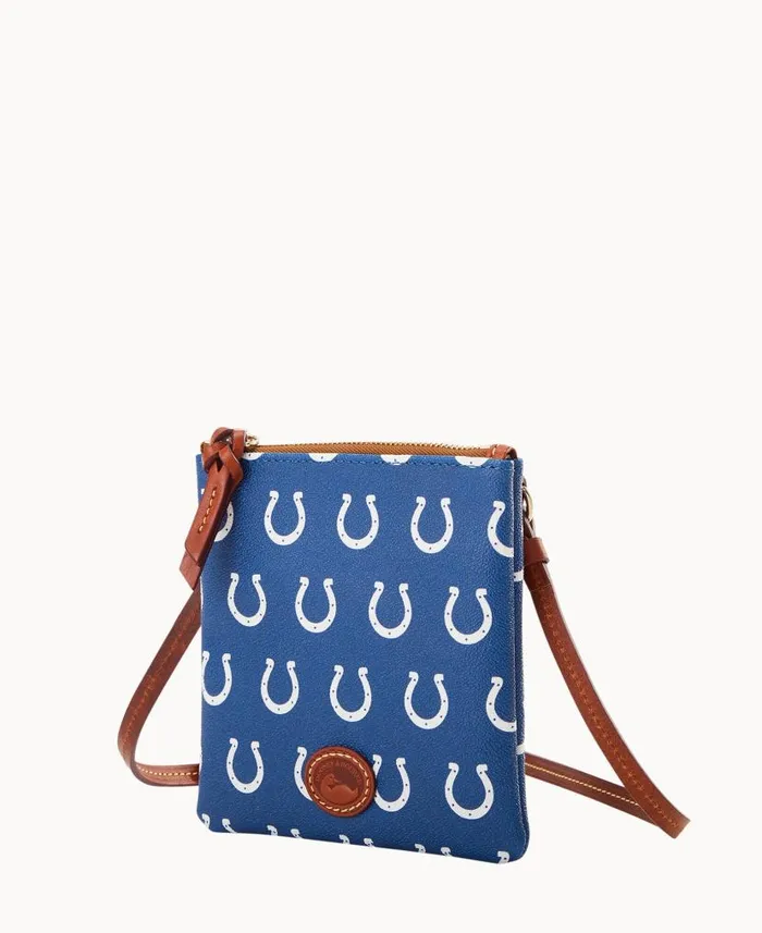 NFL Colts Small North South Top Zip Crossbody Colts Woman Dooney and Bourke Crossbodies NFL Colts Small North South Top Zip Crossbody Colts Woman Dooney and Bourke Crossbodies