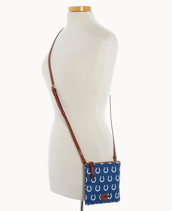 NFL Colts Small North South Top Zip Crossbody Colts Woman Dooney and Bourke Crossbodies NFL Colts Small North South Top Zip Crossbody Colts Woman Dooney and Bourke Crossbodies