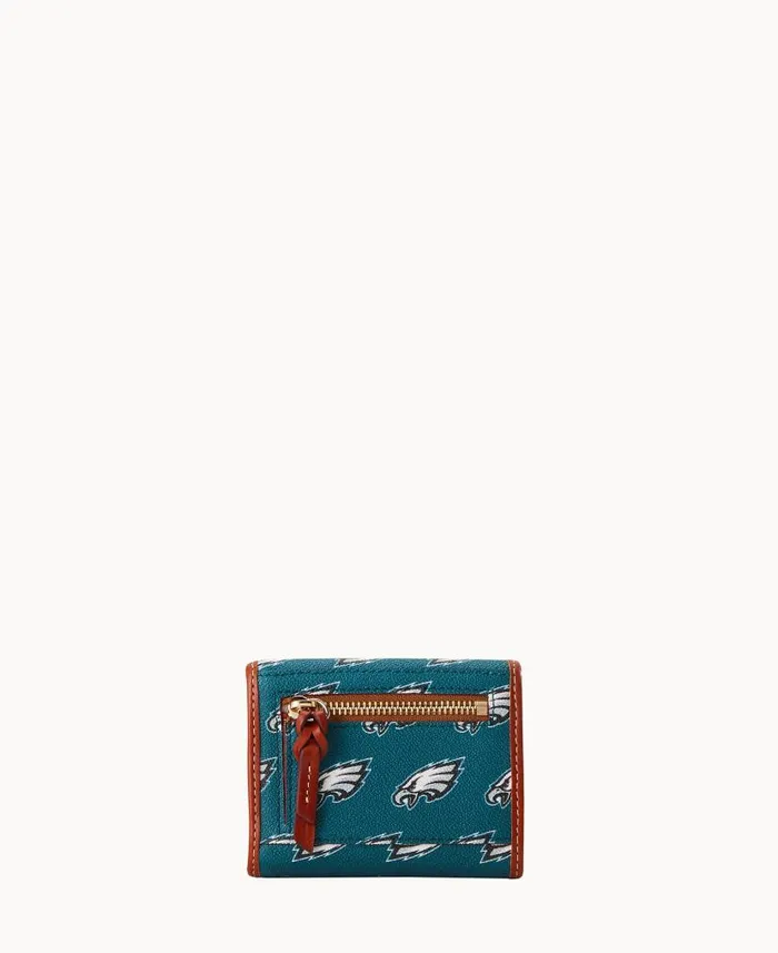 NFL Eagles Flap Credit Card Wallet Eagles ManWoman Dooney and Bourke Wallets NFL Eagles Flap Credit Card Wallet Eagles ManWoman Dooney and Bourke Wallets
