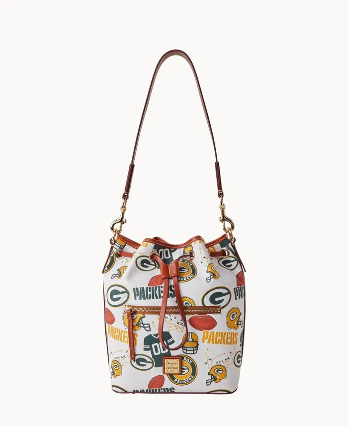 NFL Packers Drawstring Packers Woman Dooney and Bourke Shoulder Bags