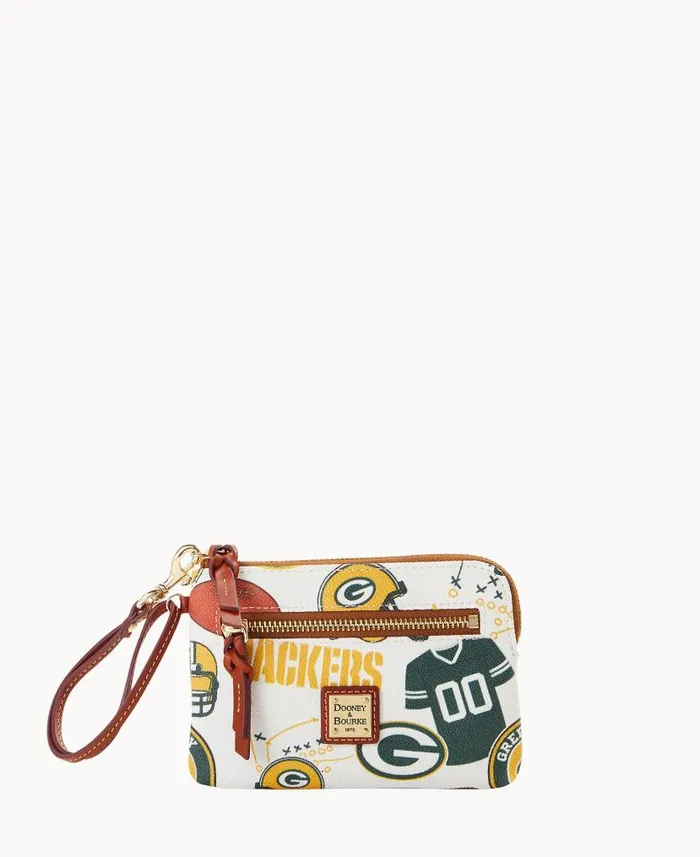 NFL Packers Zip Around Wristlet Packers ManWoman Dooney and Bourke Wallets