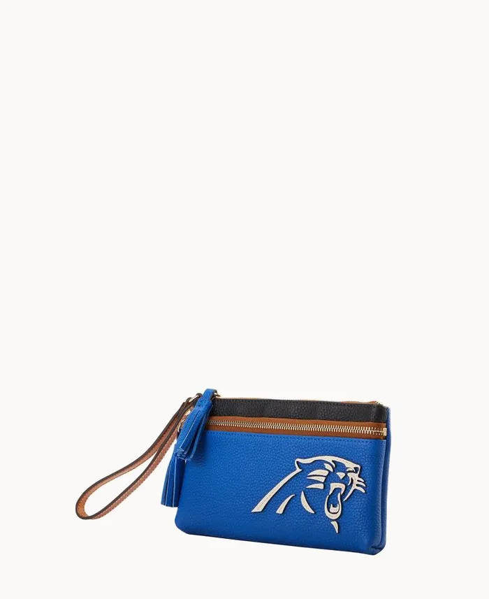 NFL Panthers Double Zip Wristlet Panthers ManWoman Dooney and Bourke Wallets NFL Panthers Double Zip Wristlet Panthers ManWoman Dooney and Bourke Wallets
