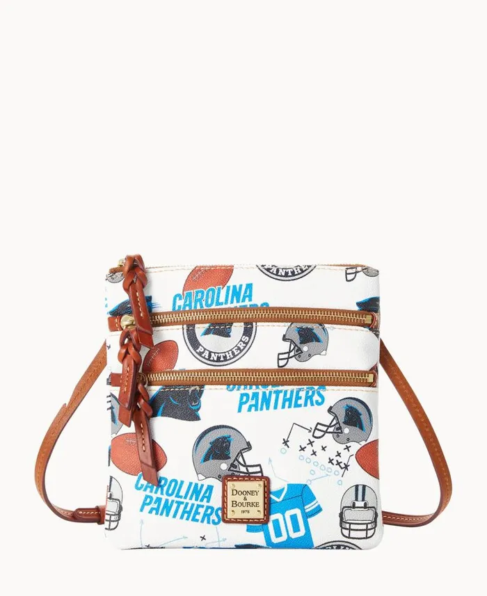 NFL Panthers N S Triple Zip Crossbody Panthers Woman Dooney and Bourke Crossbodies NFL Panthers N S Triple Zip Crossbody Panthers Woman Dooney and Bourke Crossbodies