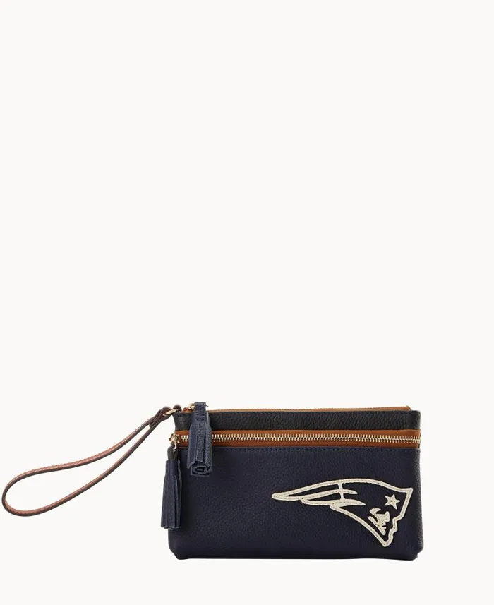 NFL Patriots Double Zip Wristlet Patriots ManWoman Dooney and Bourke Wallets