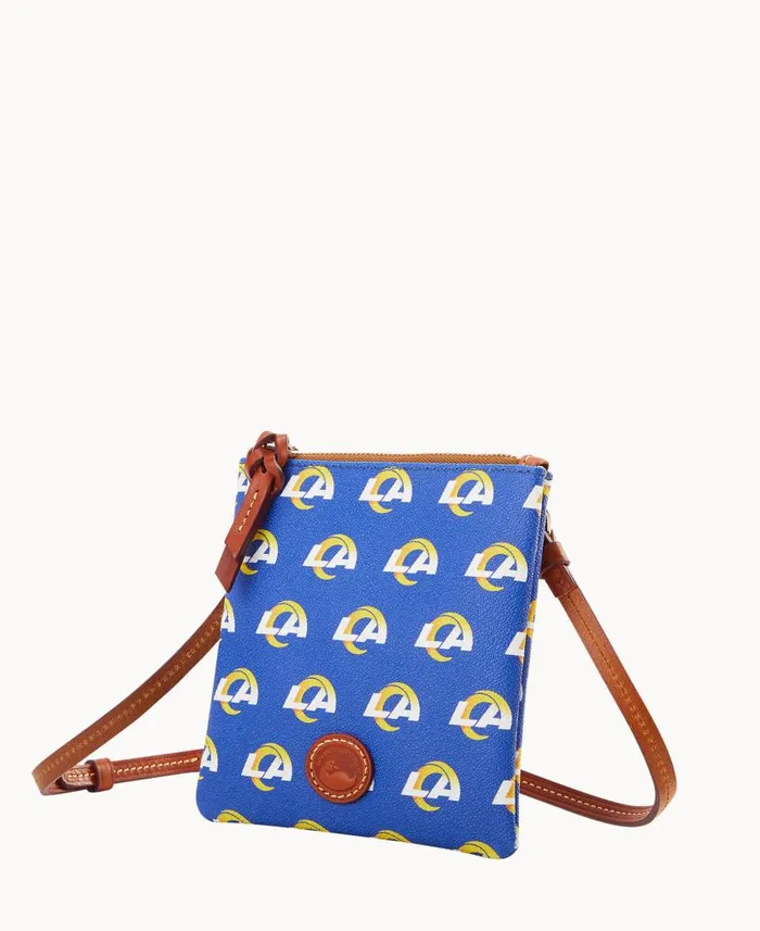 NFL Rams Small North South Top Zip Crossbody Rams Woman Dooney and Bourke Crossbodies NFL Rams Small North South Top Zip Crossbody Rams Woman Dooney and Bourke Crossbodies