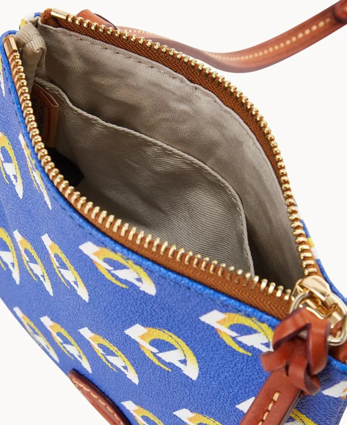 NFL Rams Small North South Top Zip Crossbody Rams Woman Dooney and Bourke Crossbodies NFL Rams Small North South Top Zip Crossbody Rams Woman Dooney and Bourke Crossbodies