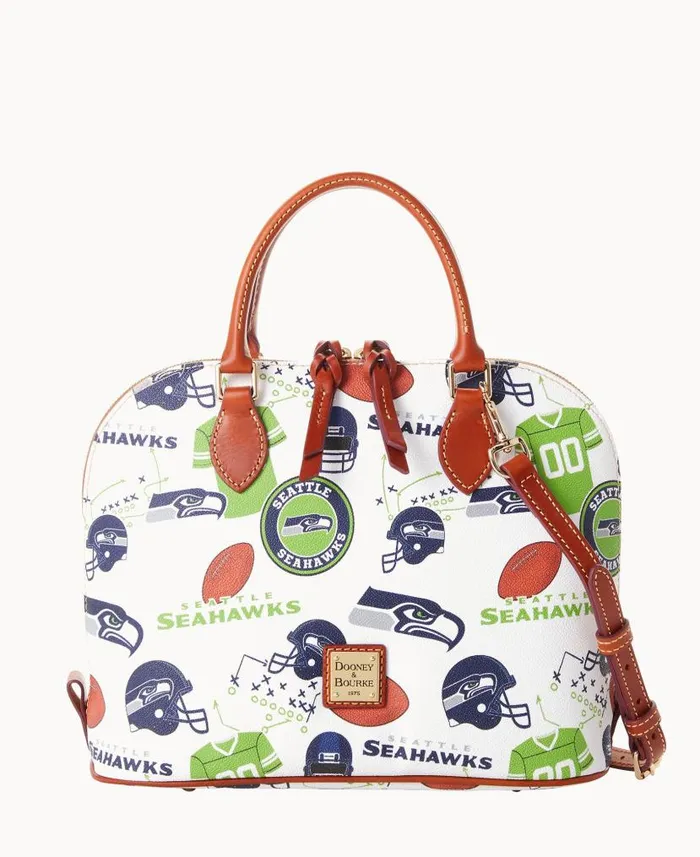 NFL Seahawks Zip Zip Satchel Seahawks Woman Dooney and Bourke Satchels