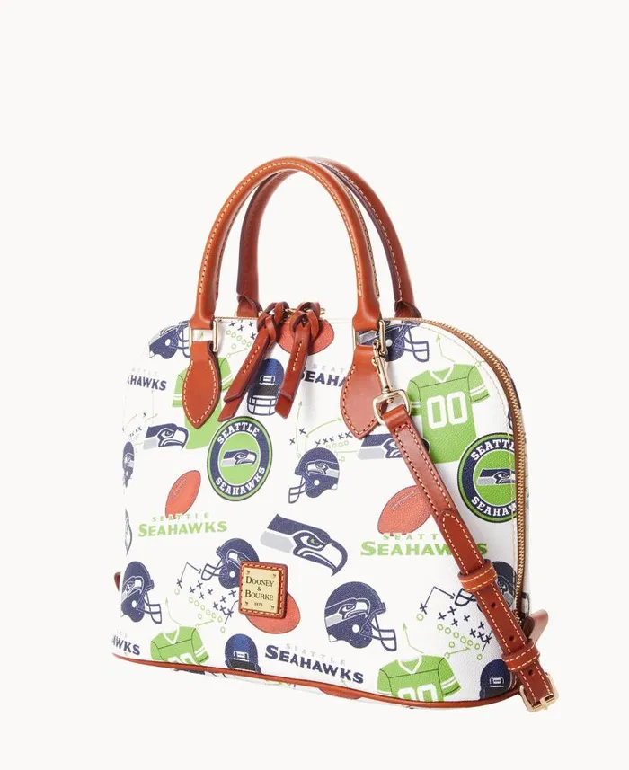 NFL Seahawks Zip Zip Satchel Seahawks Woman Dooney and Bourke Satchels NFL Seahawks Zip Zip Satchel Seahawks Woman Dooney and Bourke Satchels