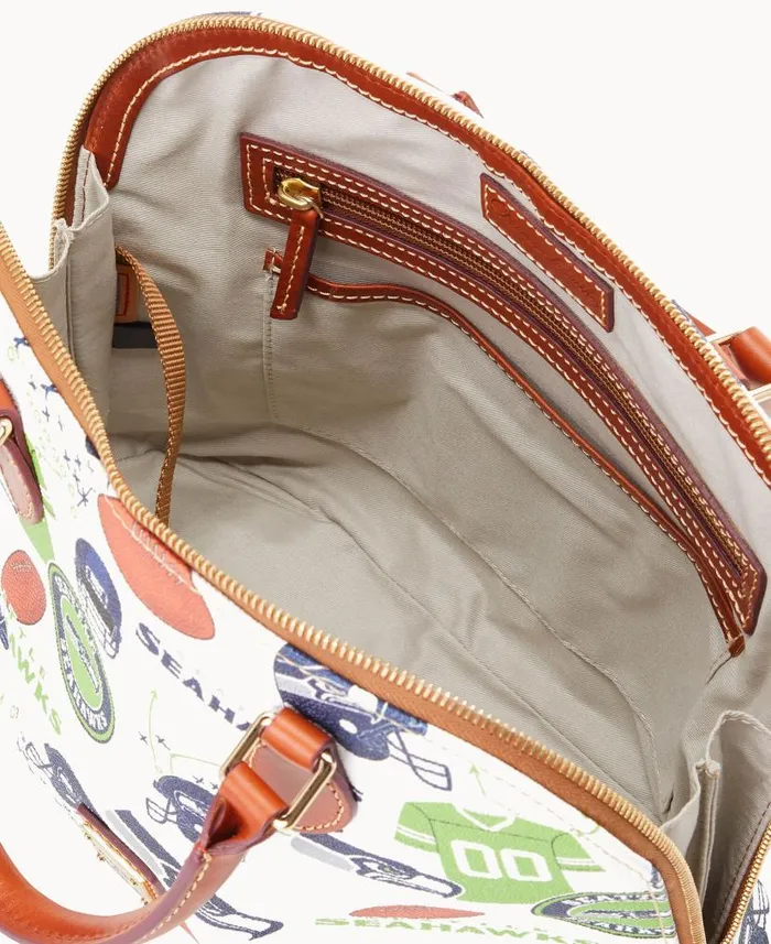 NFL Seahawks Zip Zip Satchel Seahawks Woman Dooney and Bourke Satchels NFL Seahawks Zip Zip Satchel Seahawks Woman Dooney and Bourke Satchels