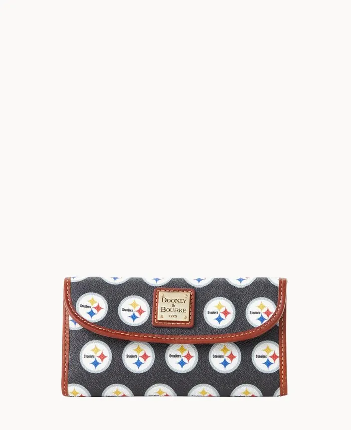 NFL Steelers Continental Clutch Steelers ManWoman Dooney and Bourke Wallets