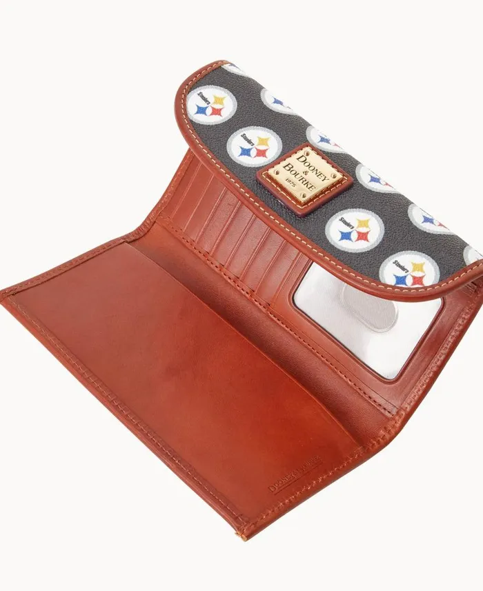 NFL Steelers Continental Clutch Steelers ManWoman Dooney and Bourke Wallets NFL Steelers Continental Clutch Steelers ManWoman Dooney and Bourke Wallets