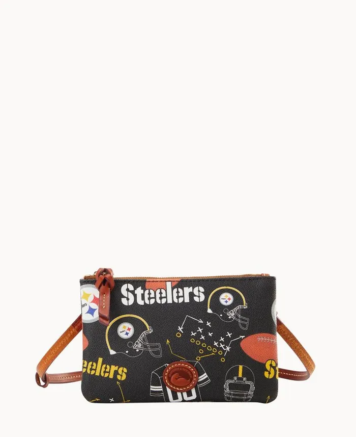 NFL Steelers Top Zip Crossbody Steelers Woman Dooney and Bourke Crossbodies
