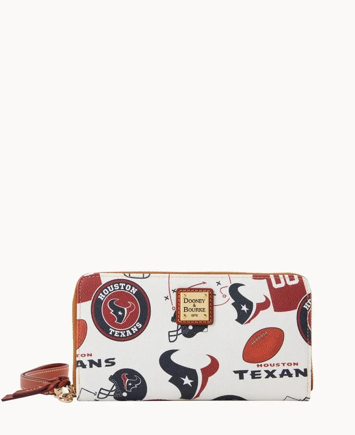 NFL Texans Large Zip Around Wristlet Texans ManWoman Dooney and Bourke Wallets NFL Texans Large Zip Around Wristlet Texans ManWoman Dooney and Bourke Wallets