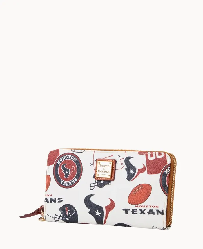 NFL Texans Large Zip Around Wristlet Texans ManWoman Dooney and Bourke Wallets NFL Texans Large Zip Around Wristlet Texans ManWoman Dooney and Bourke Wallets