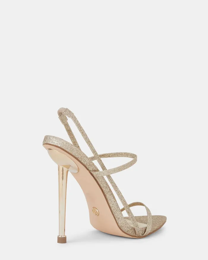 NOVO Shoes ZISSY Gold Glitter Women Party