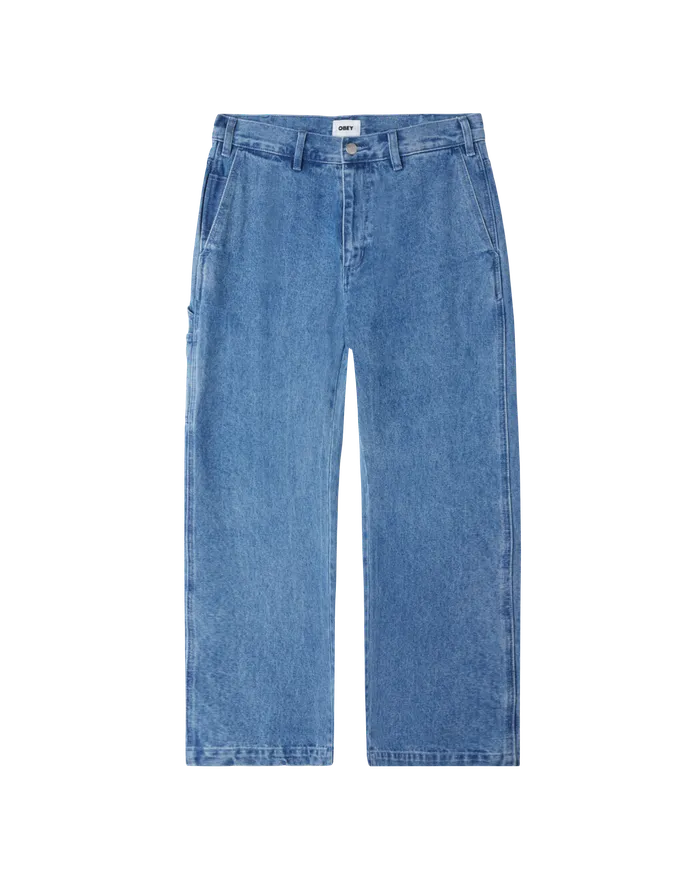 OBEY Clothing HARDWORK CARPENTER DENIM Light Indigo Men BOTTOMS