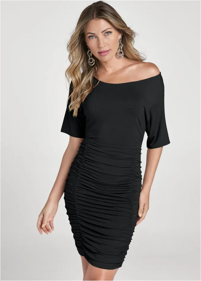 OfftheShoulder Dress Black Women VENUS Casual Dresses