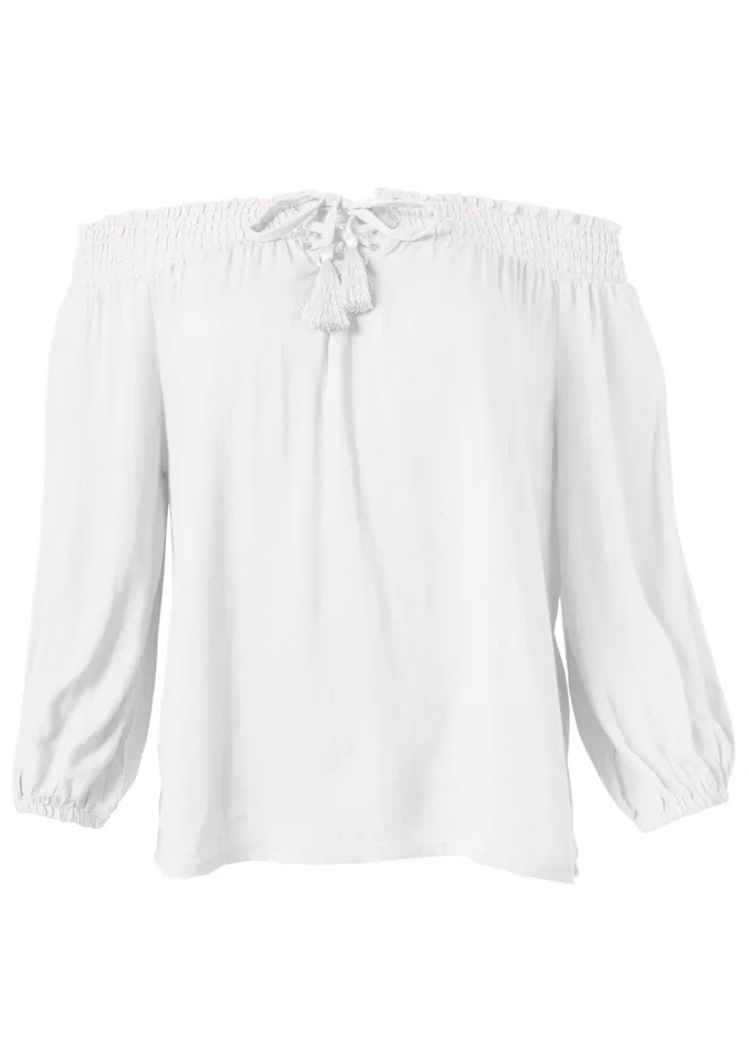 OffTheShoulder Top Cream Women VENUS Casual Tops