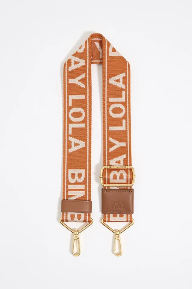 Orange Logo Fabric Crossbody Strap Orange Women Bimba Y Lola Crossbody Straps