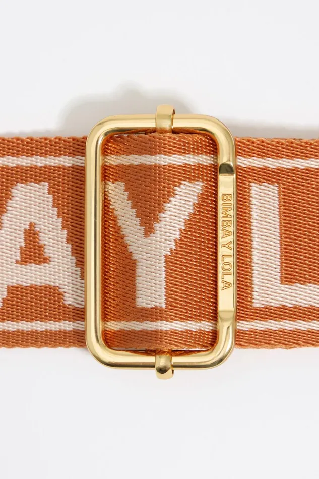 Orange Logo Fabric Crossbody Strap Orange Women Bimba Y Lola Crossbody Straps Orange Logo Fabric Crossbody Strap Orange Women Bimba Y Lola Crossbody Straps