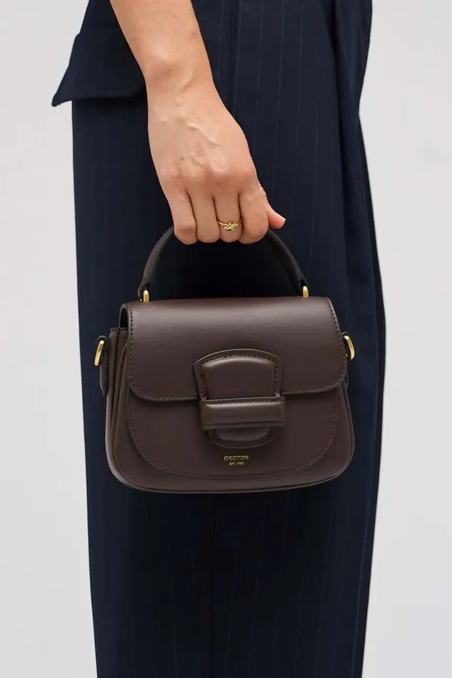 Oroton Carter Mini Day Bag Mahogany Women Mini Bags