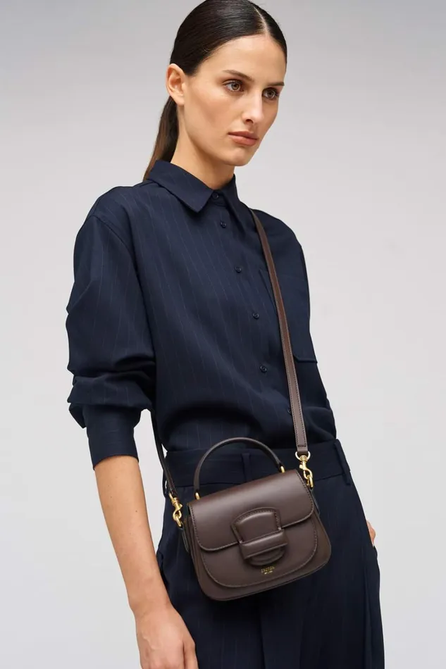 Oroton Carter Mini Day Bag Mahogany Women Mini Bags