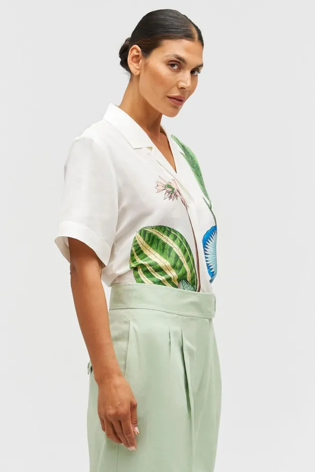 Oroton Grand Floral Camp Shirt Multi Women Shirts Oroton Grand Floral Camp Shirt Multi Women Shirts