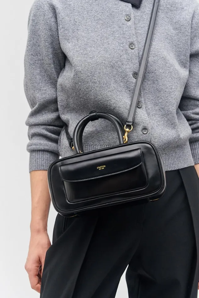 Oroton Izzie Small Bowler Black Women Mini Bags Oroton Izzie Small Bowler Black Women Mini Bags
