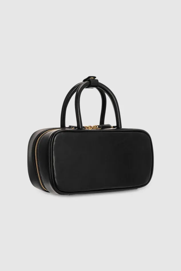 Oroton Izzie Small Bowler Black Women Mini Bags Oroton Izzie Small Bowler Black Women Mini Bags