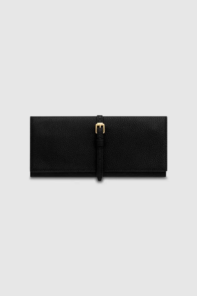 Oroton Margot Jewellery Roll Black Women Jewellery Cases