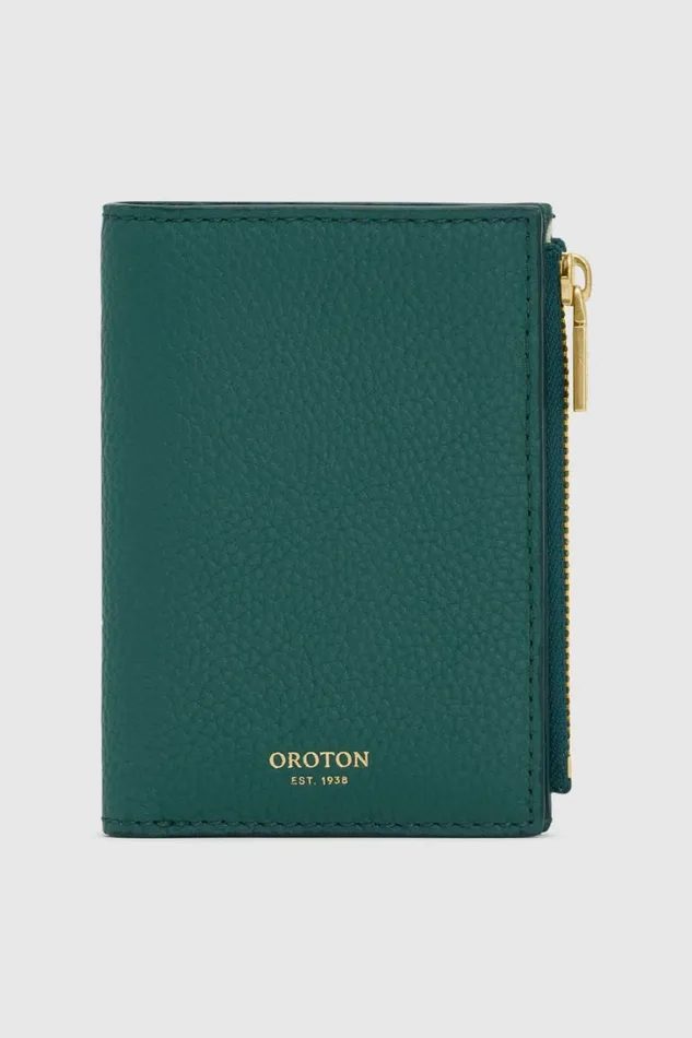 Oroton Margot Mini 10 Credit Card Zip Wallet Studio Green Women Wallets