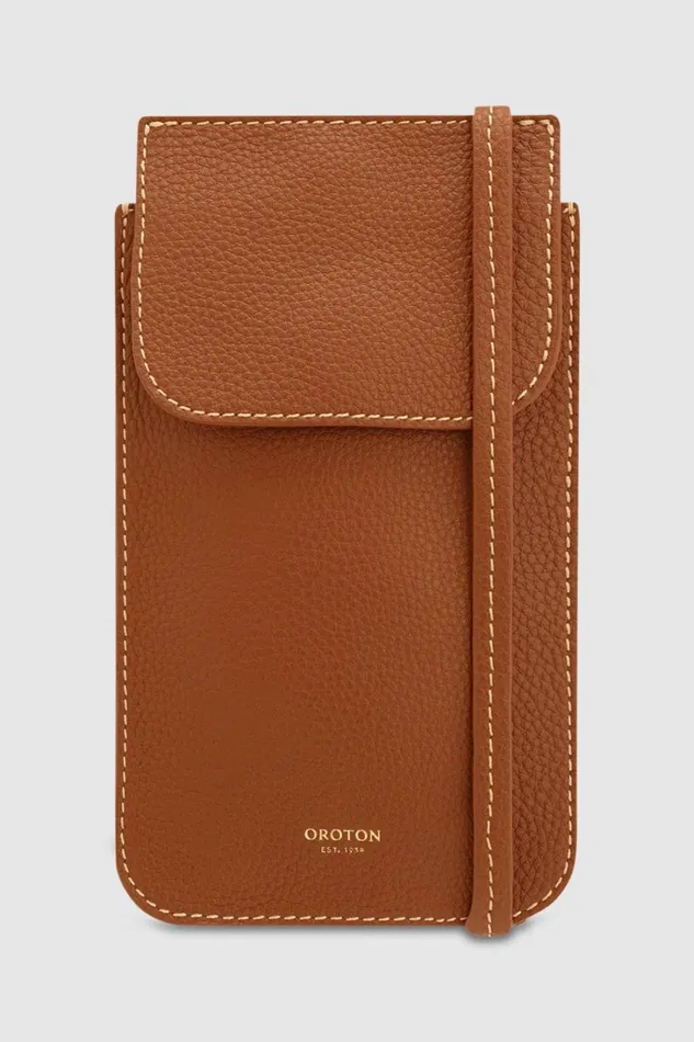 Oroton Margot Phone Crossbody Whiskey Women Crossbody