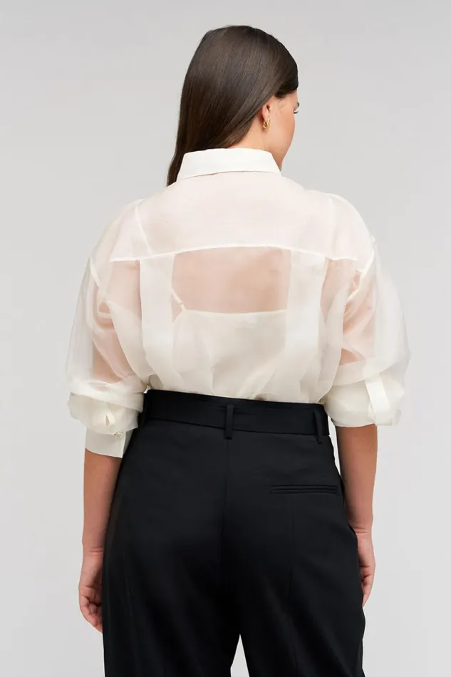 Oroton Rosebud Embroidery Overshirt Soft Cream Women Tops Oroton Rosebud Embroidery Overshirt Soft Cream Women Tops