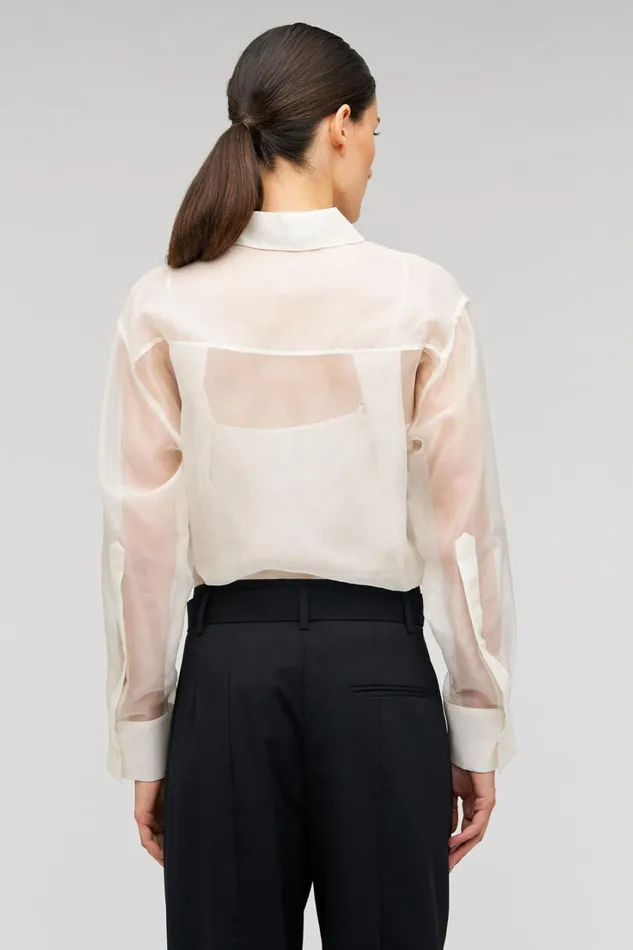 Oroton Rosebud Embroidery Overshirt Soft Cream Women Tops Oroton Rosebud Embroidery Overshirt Soft Cream Women Tops