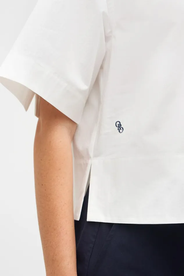 Oroton Sailor PopOver Shirt White Women Tops Oroton Sailor PopOver Shirt White Women Tops