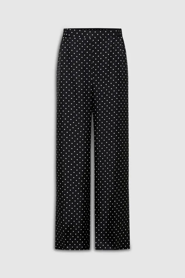 Oroton Spot Print Pj Pant Blackcream Women Pants