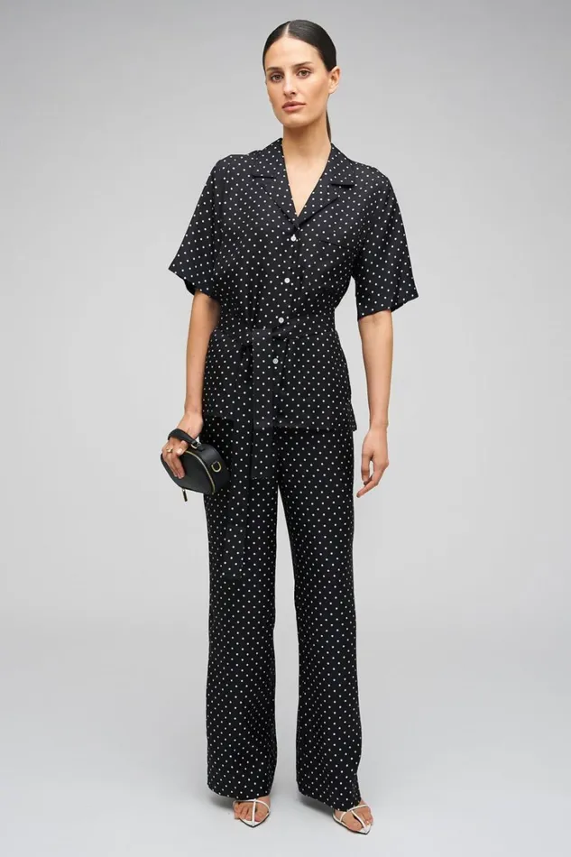Oroton Spot Print Pj Pant Blackcream Women Pants Oroton Spot Print Pj Pant Blackcream Women Pants